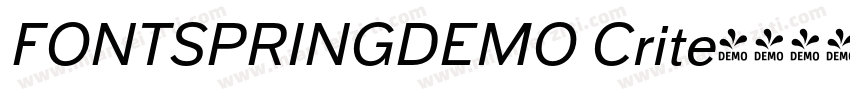 FONTSPRINGDEMO Crite字体转换